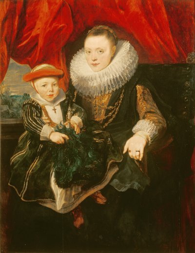 Porträt einer Frau und eines Kindes von Anthony van Dyck